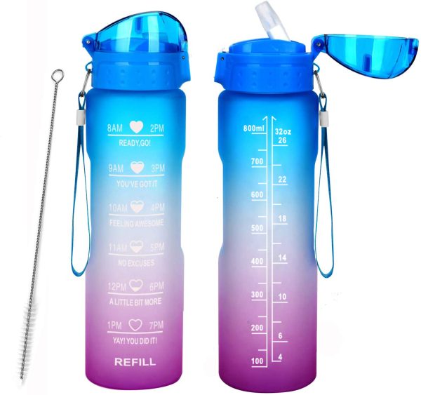 32oz plastic water bottle with time marker (3)