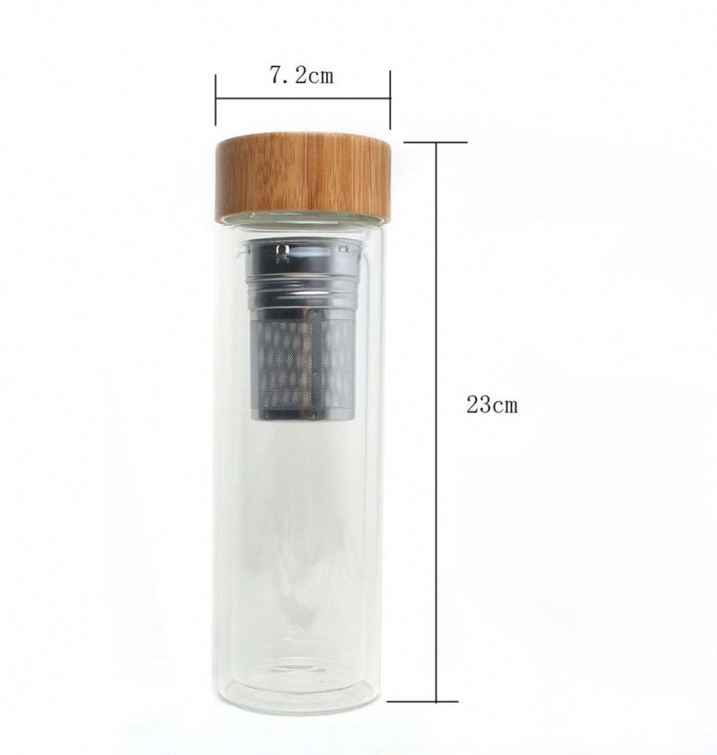450ml double wall glass water bottle Water Bottle Manufacturers