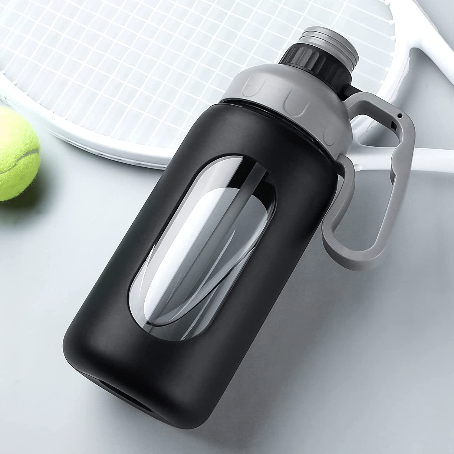 56oz Glass Water Bottle With Silicone Straw (6)